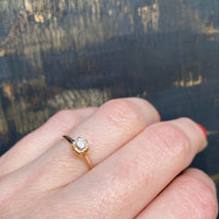 Old Mine Cushion Cut Diamond Solitaire Ring
