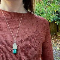 Bold Malachite & Brass Necklace by Brin