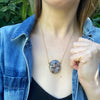 Elegant Georgian Pendant with Pink & White Agate