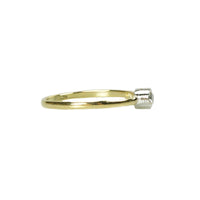 Orbit Solitaire 18k Yellow Gold and Platinum - Gem Set Love