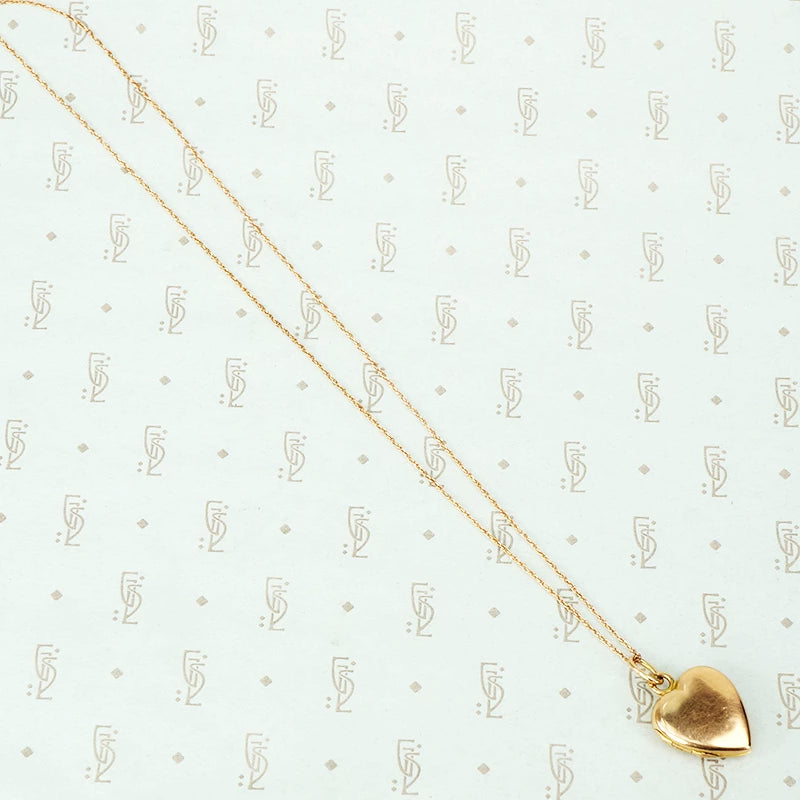 15ct rose gold locket heart shaped
