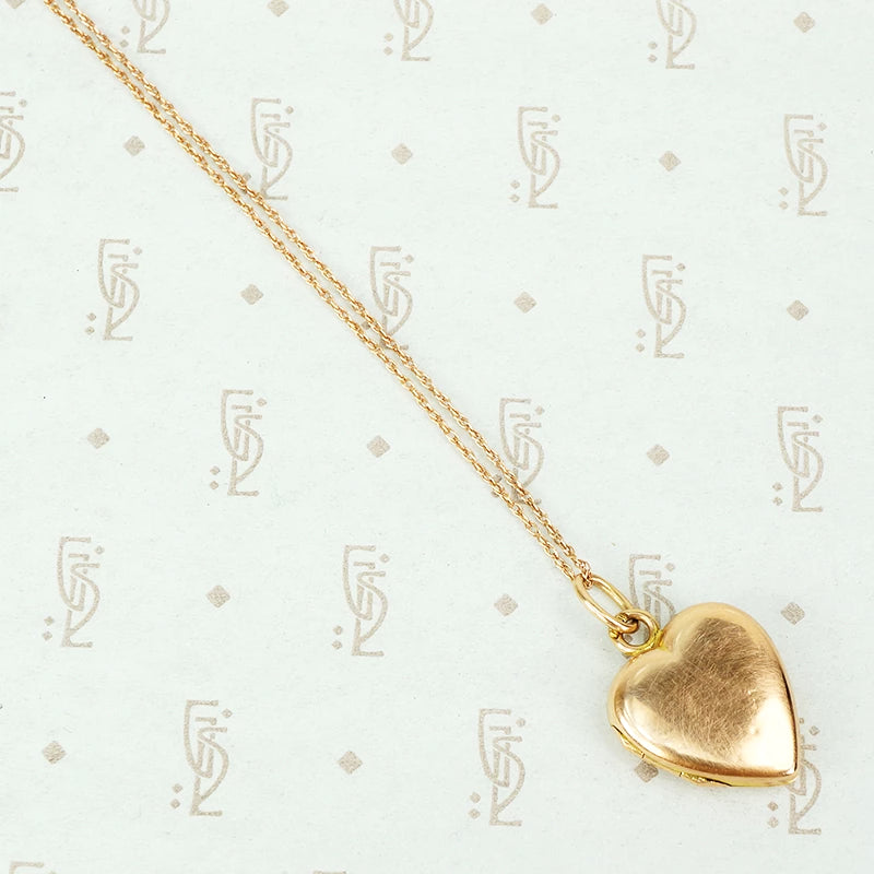 15ct rose gold locket heart shaped