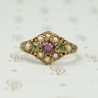 Pristine 15ct Gem Set Ring c1872