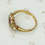 Pristine 15ct Gem Set Ring c1872