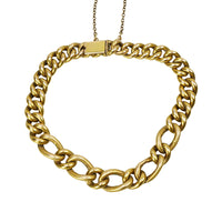 Timeless Gold Curb Link Bracelet Elevated Design - Gem Set Love