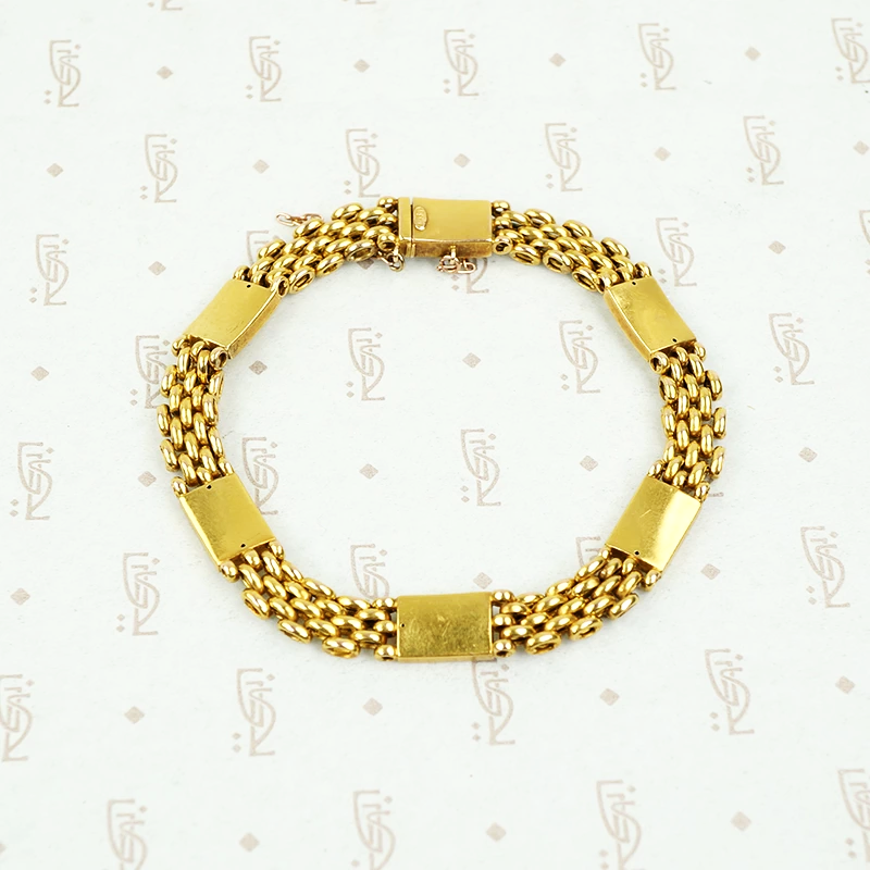 Luxurious 15ct Gold and OMC Diamond Bracelet
