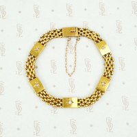 Luxurious 15ct Gold and OMC Diamond Bracelet