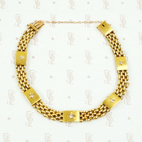 Luxurious 15ct Gold and OMC Diamond Bracelet