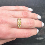Arts & Crafts Geometric Gold & Pearl Band
