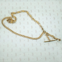 Fancy Curb Link T-Bar and Hook Necklace by AI