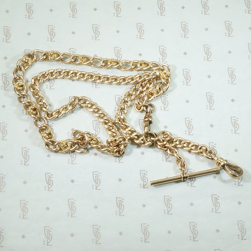 Fancy Curb Link T-Bar and Hook Necklace by AI