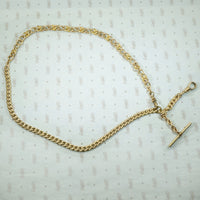 Fancy Curb Link T-Bar and Hook Necklace by AI