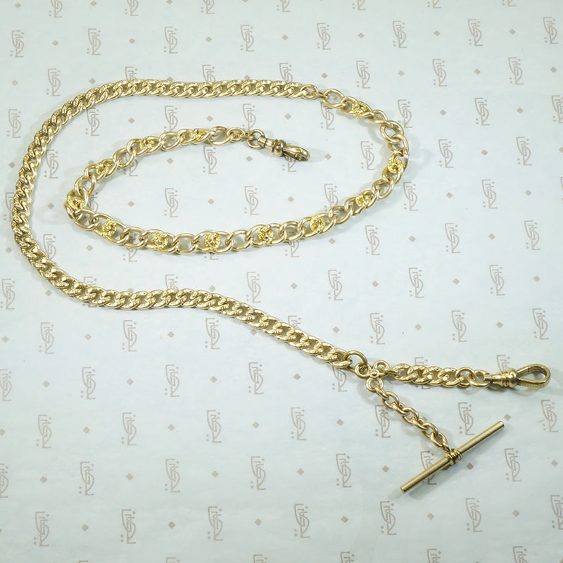 Fancy Curb Link T-Bar and Hook Necklace by AI