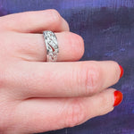 Vintage 1940's Diamond Wide Band Ring
