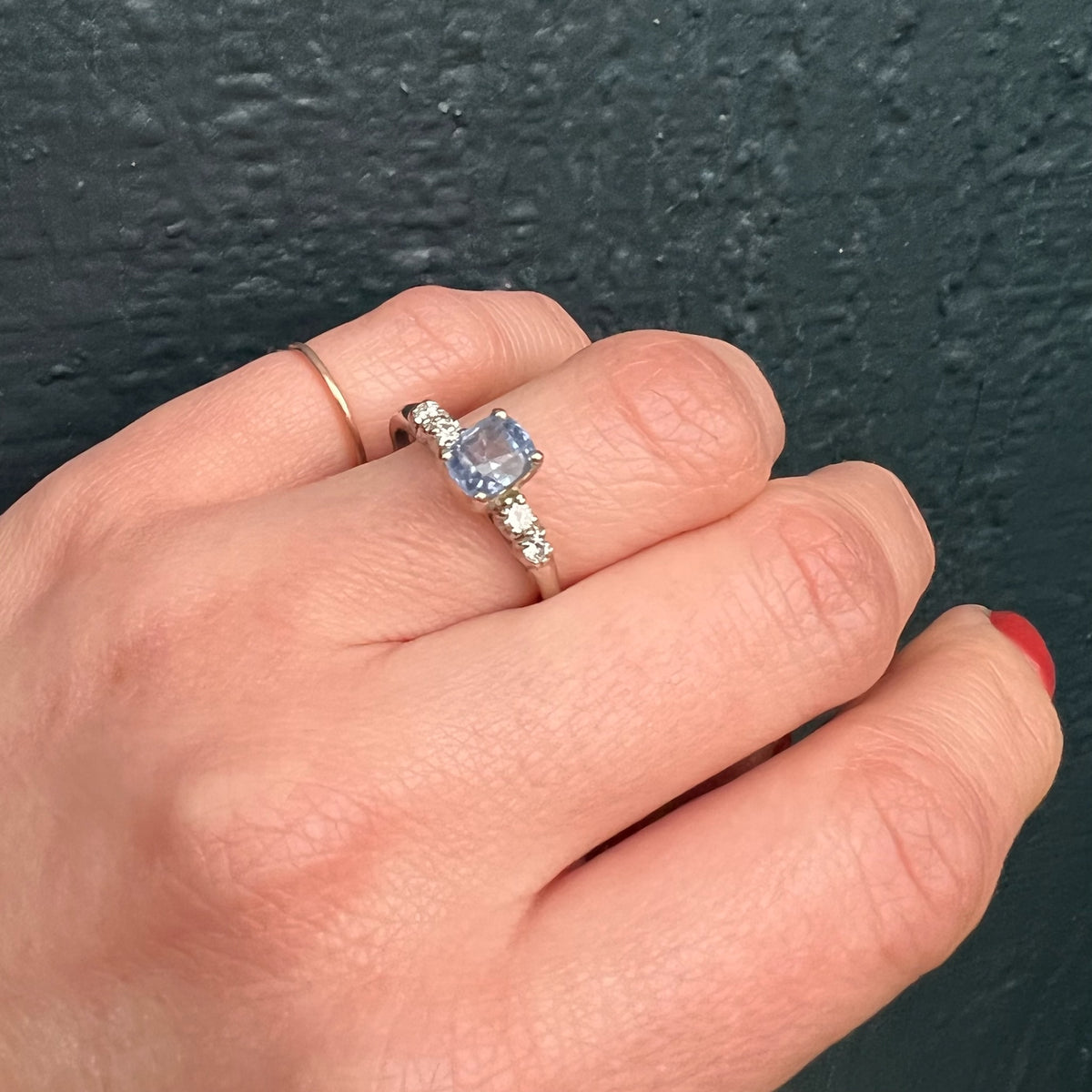 Stunning Antique Sapphire Set Engagement Ring