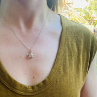 Hexagon Two Tone Diamond Set Deco Pendant