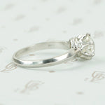 side view old euro 1.77 ct diamond solitaire in platinum