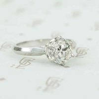 old euro 1.77 ct diamond solitaire in platinum