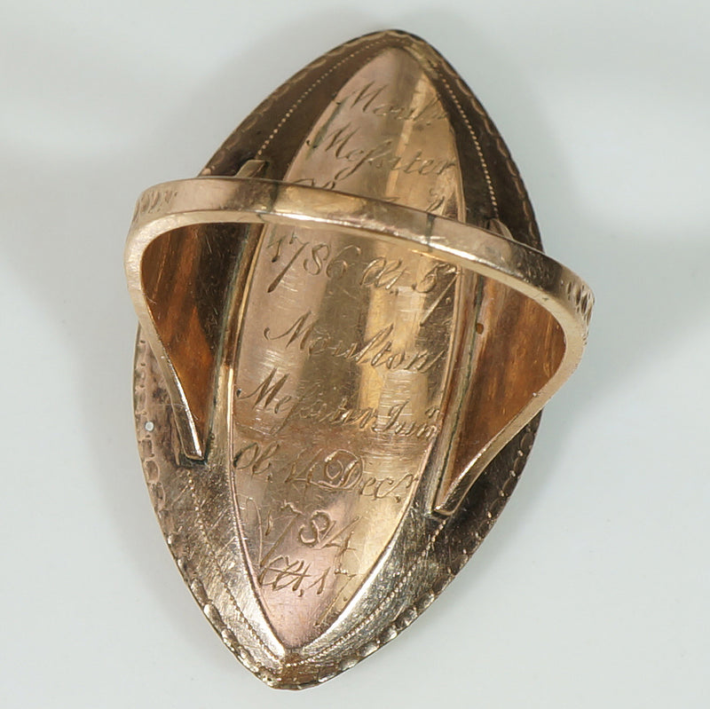18th Century Mourning Ring Dated 1784-86