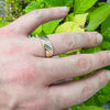 Classic 1970s Men's Diamond & Gold Band
