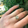 Vintage 1930's Heavy 2 tone Diamond Ring