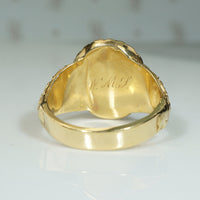 Georgian Golden Flowers and Amethyst Ring