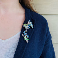 Gentian Blossom Brooch for Justice & Victory