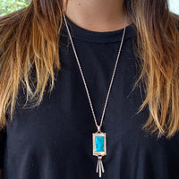 Refined Kingman Turquoise Pendant by J. Manuelito
