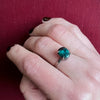 Intense Turquoise in Simple Silver Solitaire