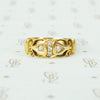 english 18k yellow gold diamond band