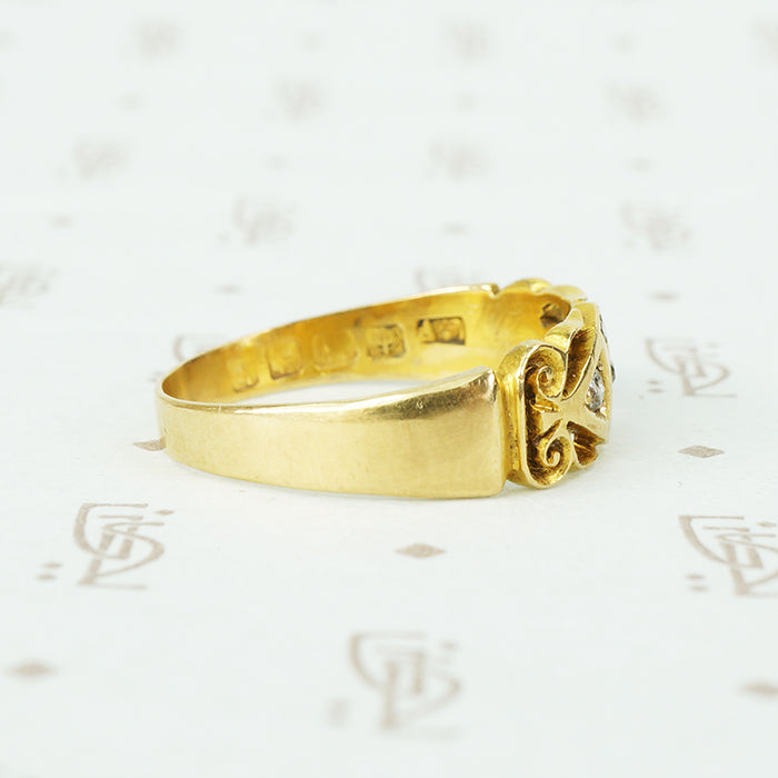English 18k Gold OMC Diamond Band