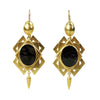 18k and garnet carbuncle earrings 