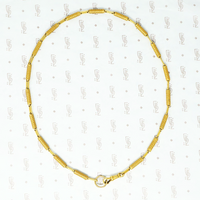 18k yellow gold chain necklace with split ring