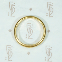 Vintage 18k Gold Band with Romantic Engraving