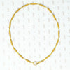 18k yellow gold chain necklace with split ring