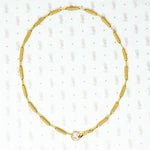 18k yellow gold chain necklace with split ring