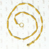 18k yellow gold fancy antique tube chain necklace with split ring