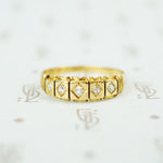 english 18k 5 omc diamond band