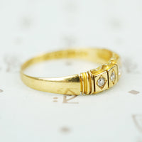 english 18k 5 omc diamond band