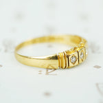 english 18k 5 omc diamond band
