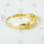 english 18k 5 omc diamond band