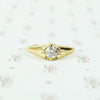 recycled 18k yellow gold and vintage diamond belcher ring