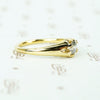recycled 18k yellow gold and vintage diamond belcher ring