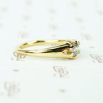 recycled 18k yellow gold and vintage diamond belcher ring