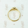 recycled 18k yellow gold and vintage diamond belcher ring side view
