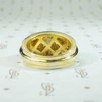 Chunky 18k Gold and Diamond Band