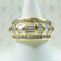 Chunky 18k Gold and Diamond Band