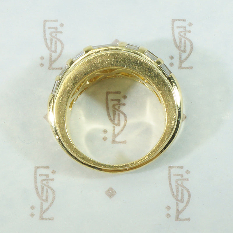 Chunky 18k Gold and Diamond Band