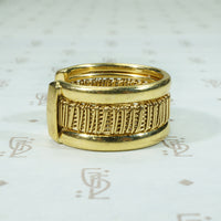 Summery Italian Gold Cuff Ring 18k