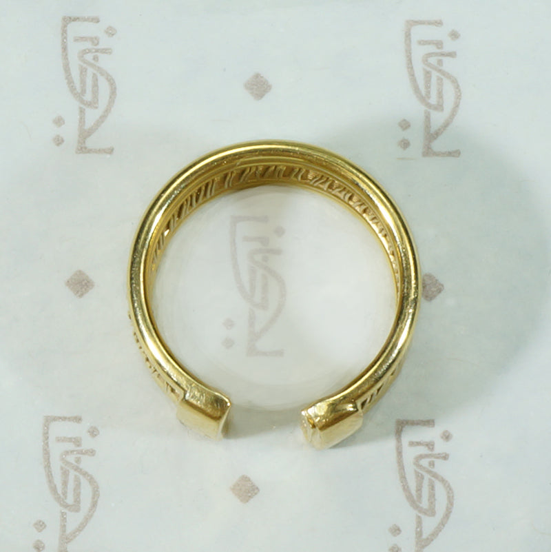 Summery Italian Gold Cuff Ring 18k